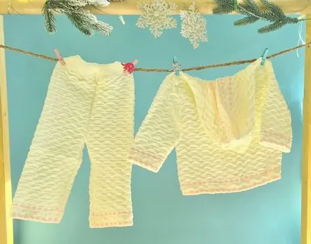Baby Bear Knitted 2 In 1 Set Yellow - საბავშვო ტანსაცმლის ნაკრები, 2 image