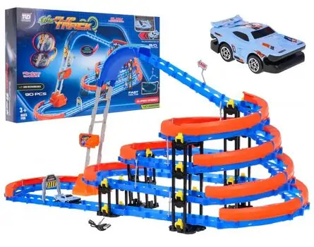 Glow Extreme Race Track With Ladder - ექსტრემალური სარბოლო ტრასა კიბით