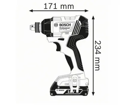 შურუპმომჭერი BOSCH GDX 180 LI+GSR 180, 4 image