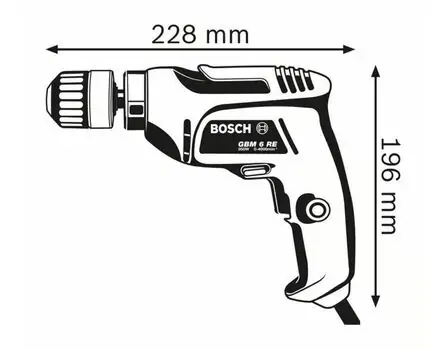 ბურღი BOSCH GBM 6 RE, 2 image