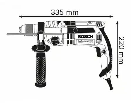 ბურღი BOSCH GSB 24-2 Trapanobattente, 2 image