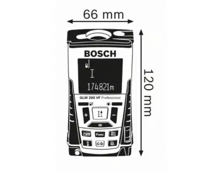 ლაზერული საზომი BOSCH GLM 250 VF  BS 150, 3 image