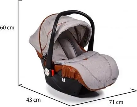 Cangaroo Alma Grey 3 In 1 საბავშვო ტრანსფორმერი ეტლი, 13 image