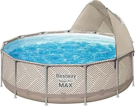 Bestway 561FY Steel Pro Max Canopy Round Pool Set With Filter And Ladder - კარკასული აუზი კარტრიჯული ფილტრით და კიბით, 3 image