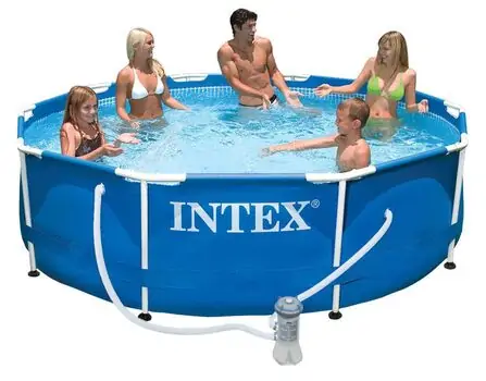 Intex 28202 Metal Frame Pool Set With Cartridge Filter აუზი კარკასული ფილტრით