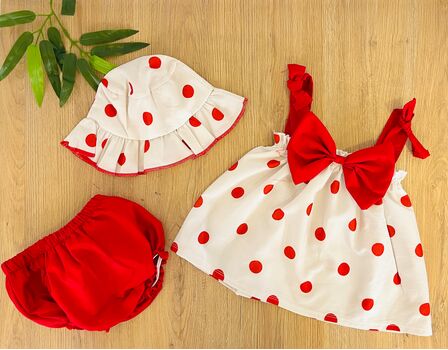 Strawberry Baby ახალშობილის ტანსაცმლის ნაკრები JIKKO 3303 Red