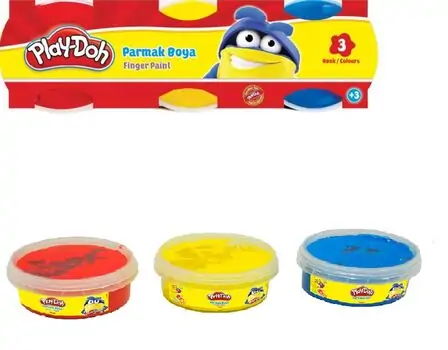 Play-Doh Finger Paint 3 Colors 50 ml PR002 საბავშვო სახატავი საღებავი