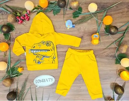 Yellow DINO Set MURATBABY 6731 საბავშვო ტანსაცმლის ნაკრები 1605
