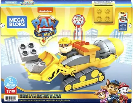 Mega Construx Paw Patrol Rubble's Construction Truck MTL-GYW91 Paw Patrol -ის სამშენებლო კონსტრუქტორი მანქანა, 8 image