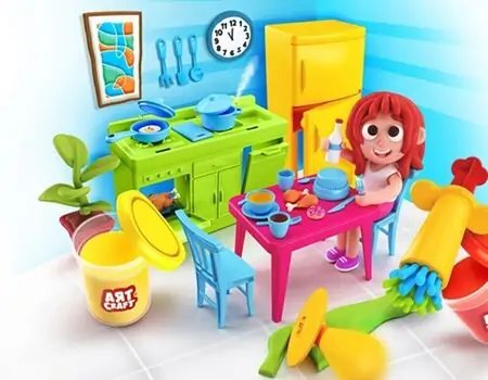 Dede ARTCRAFT MEGA KITCHEN PLAY DOUGH SET  საბავშვო პლასტელინის ნაკრები 03658, 5 image