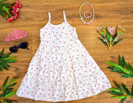 საზაფხულო სარაფანი Flowers 722229/622229 White