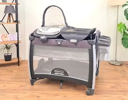 Graco ROCK N GROW ORSON ორ დონიანი საწოლ-მანეჟი