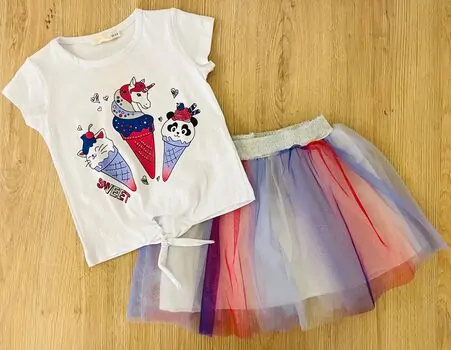 Sweet Ice Cream Set საბავშვო ტანსაცმლის ნაკრები BABYROSE 3788 Red