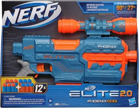NERF Elite 2.0 Phoenix CS-6 Motorized Blaster HAS-E9961 ბლასტერი რბილი ტყვიებით, 4 image