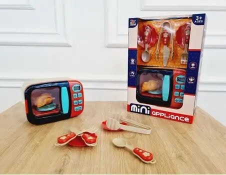 Microwave Toys Kitchen Play Set საბავშვო სათამაშო ფუნქციური მიკროტალღური ღუმელი
