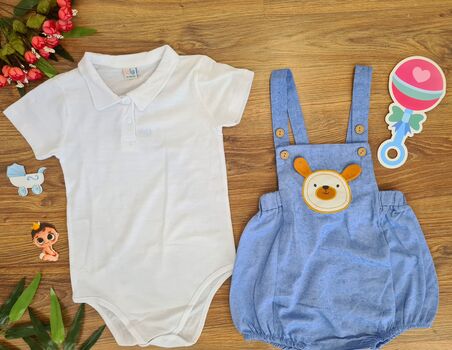 Lola Little Bear 2in1 Set ახალშობილის ტანსაცმლის ნაკრები 6317 Blue