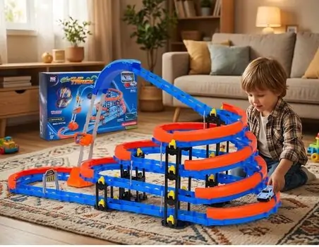 Glow Extreme Race Track With Ladder - ექსტრემალური სარბოლო ტრასა კიბით, 2 image