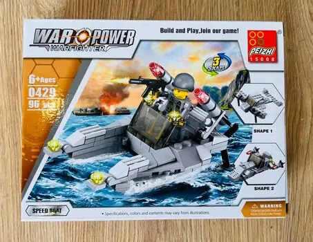 SPEED BOAT PEIZHI War Power-ის საბავშვო კონსტრუქტორი 0430