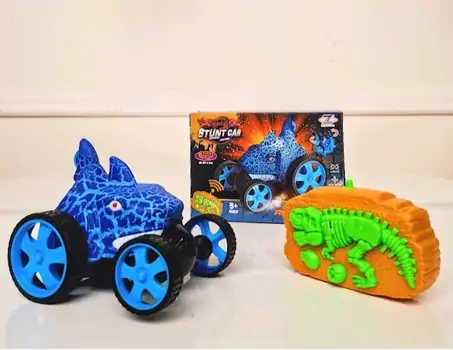 Dinosaur Stunt Car-  საბავშვო სათამაშო მანქანა დისტანციური მართვით
