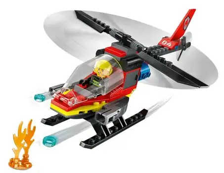 Lego City 60411 Fire Rescue Helicopter, 3 image