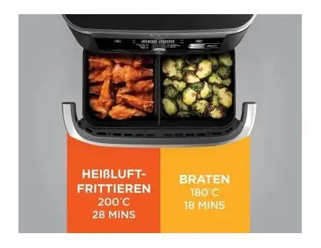 აეროგრილი - Ninja Foodi FlexDrawer Dual Air Fryer 10.4L AF500EU, 4 image