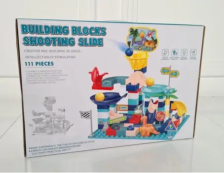 Building blocks shooting slide 111Pcs  222-B99 საბავშვო კონსტრუქტორი