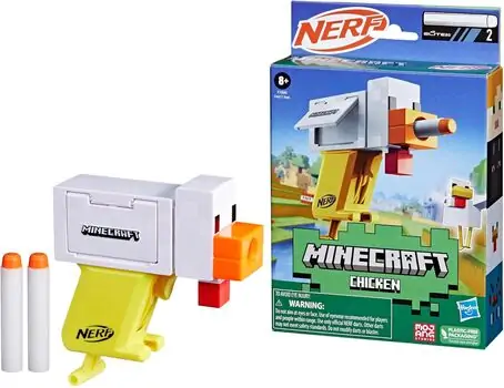 Hasbro Nerf Micro Shot Minecraft Chicken Blaster - სათამაშო თოფი