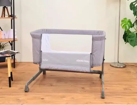 KikkaBoo Lulu Light Grey ახალშობილის მისადგმელი საწოლი, 3 image