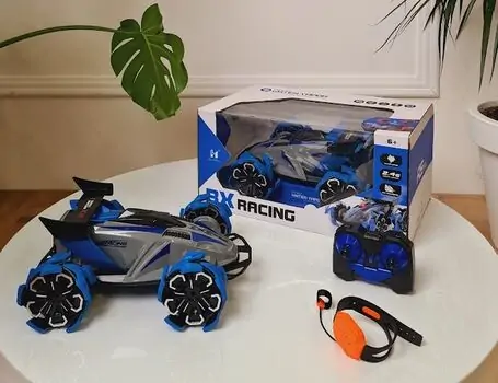 Rx Racing Car With Dual Remote Control LH-C043B Blue  -  დისტანციურად მართვადი მანქანა