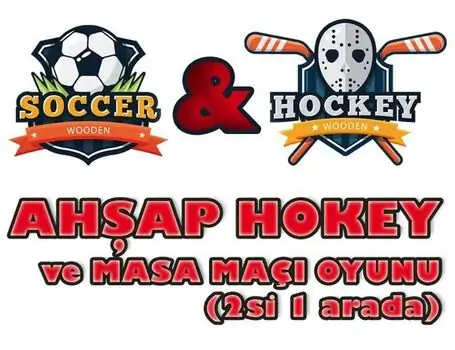 Board Games - Wooden Hockey and Table Match სათამაშო მაგიდის ჰოკეი, 2 image