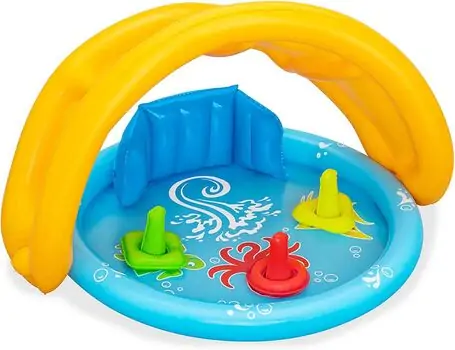 Bestway 52568 Lil' SeaShapes Shaded Baby Pool - გასაბერი აუზი, 5 image