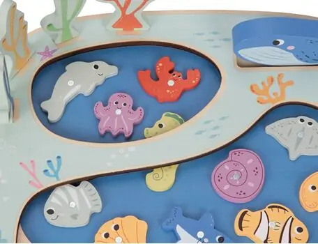 Tooky Toy Rockpool Fishing & Balance Game Set- ხის განსავითარებელი სათამაშო სათევზაო ნაკრები, 2 image