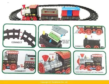 Sound and Light Train Set 15 Pieces 866A-3 მატარებლის ნაკრები, 2 image