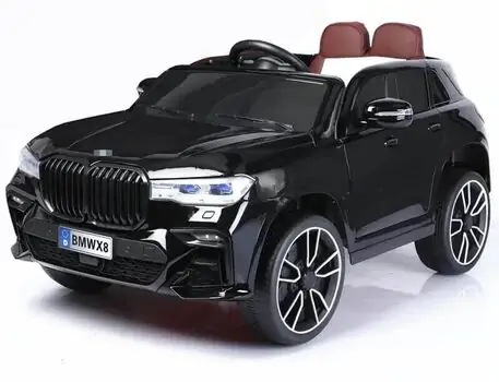 BMW X8 Black - ელექტრო მანქანა კაუჩუკის საბურავებით და ტყავის სავარძლით, 3 image