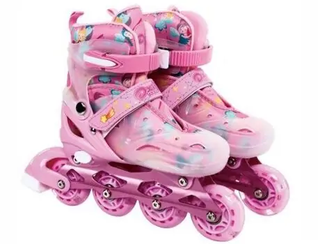 Space Inline Roller Skates With Light S/31-34/ - როლიკები