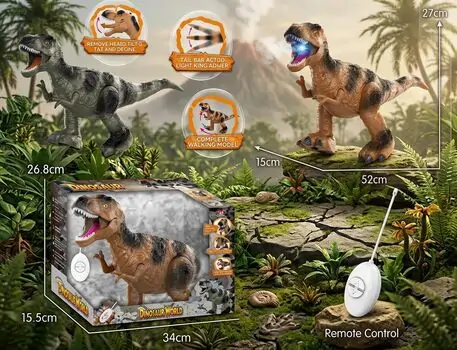 T-Rex Remote Control Dinosaur - სათამაშო დისტანციურად მართვადი დინოზავრი, 2 image