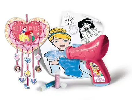 Clementoni Princess Sparkly art დასახატი ბრჭყვიალა თოფი აქსესუარებით 18510