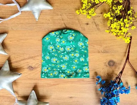 Bobix Baby Hats With Flower Print Green ახალშობილის ქუდი