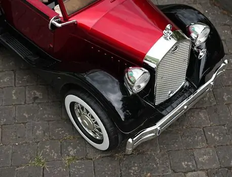 Rolls Royce Vintage Style Car Painted Red - ელექტრო მანქანა, 9 image