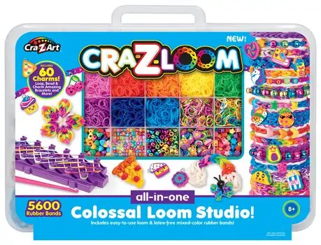 Cra-Z-Art Colossal Rubber Loom Studio Band Case დასაწნავი რეზინები