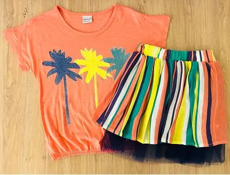 Palm Beach Rainbow საბავშვო ტანსაცმლის ნაკრები LAMONDE 22112 ORANGE