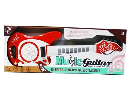 Electric Guitar Red - სათამაშო ელექტრო გიტარა, 3 image