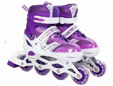 Super Power Inline Roller Skates With Flashing Light  S/31-34/ - როლიკები