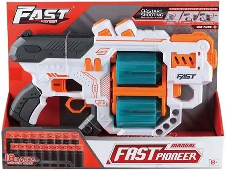 Manual Fast Pioneer Gun With Soft Bullets - სათამაშო თოფი ტყვიებით, 2 image
