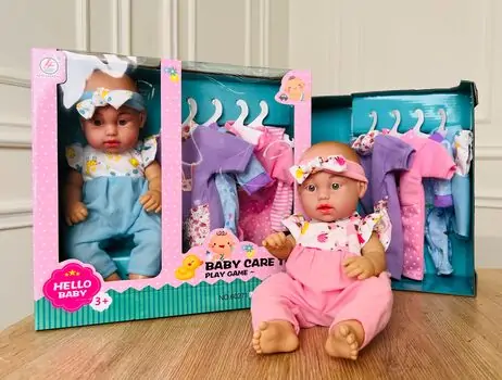 HELLO BABY TOY WITH CLOTHES თოჯინა სხვადასხვა ტანსაცმლით