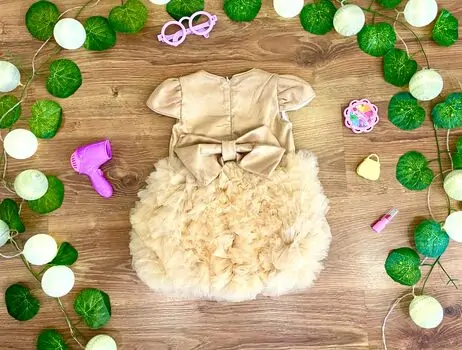 AMANTE KIDS BABY DRESS BEIGE 605 საბავშვო კაბა, 2 image