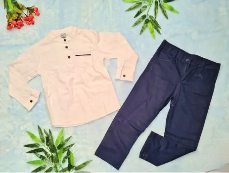 Skirt and Trousers Set BEBE ELBISE 605 WHITE საბავშვო ტანსაცმლის ნაკრები