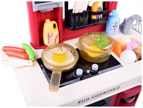 Western Kitchen Set Red 858B ფუნქციური საბავშვო სამზარეულო, 7 image