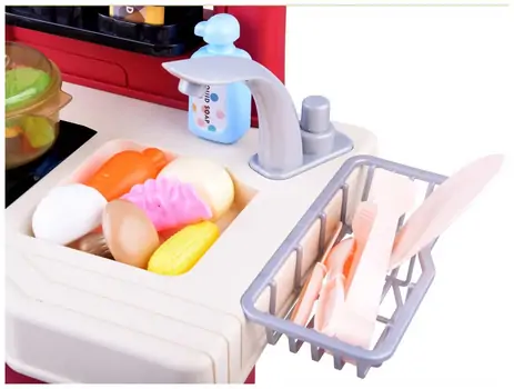 Western Kitchen Set Red 858B ფუნქციური საბავშვო სამზარეულო, 10 image