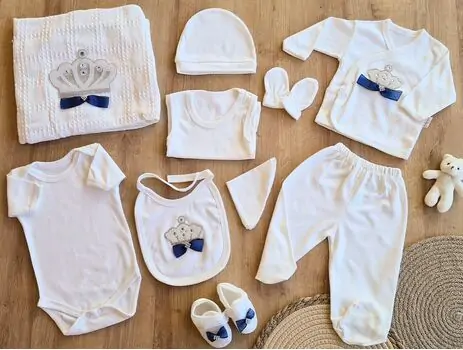 Little Queen Clothes Set Dark Blue  - ჩვილის სამოსის ნაკრები, 2 image